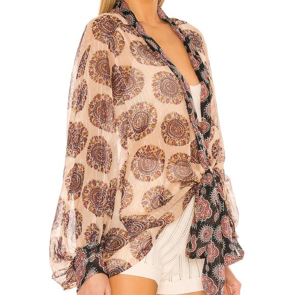 Free People Kantha Shimmer Tie Front - Picture 1 of 6